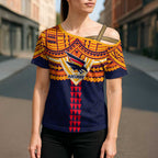 Personalized Adelaide Crows Cross Shoulder Shirt Polynesian Tribal Pattern Heritage Football