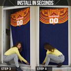 Personalized Adelaide Crows Door Cover Polynesian Tribal Pattern Heritage Football