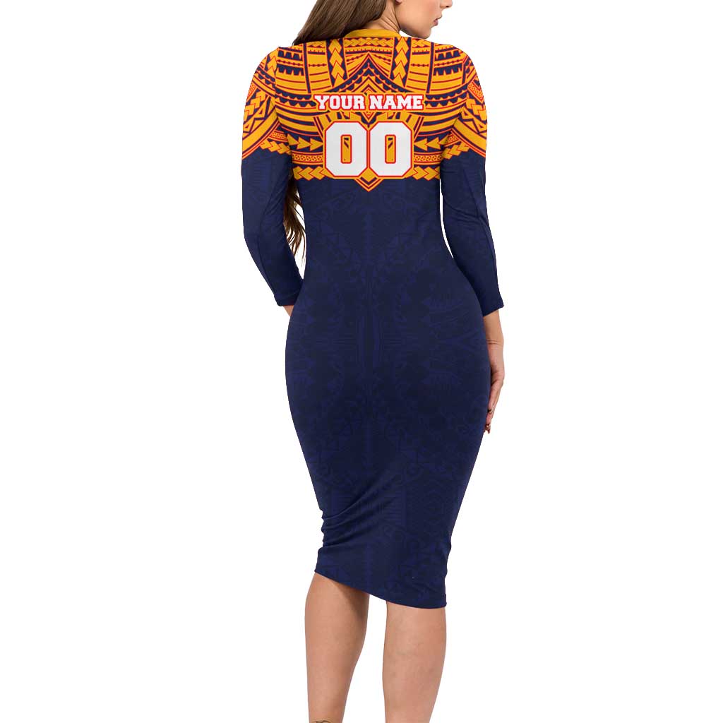 Personalized Adelaide Crows Family Matching Long Sleeve Bodycon Dress and Hawaiian Shirt Polynesian Tribal Pattern Heritage Football