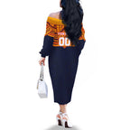 Personalized Adelaide Crows Family Matching Off The Shoulder Long Sleeve Dress and Hawaiian Shirt Polynesian Tribal Pattern Heritage Football