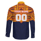 Personalized Adelaide Crows Family Matching Off Shoulder Maxi Dress and Hawaiian Shirt Polynesian Tribal Pattern Heritage Football