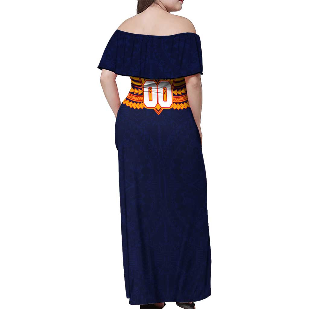 Personalized Adelaide Crows Family Matching Off Shoulder Maxi Dress and Hawaiian Shirt Polynesian Tribal Pattern Heritage Football