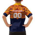 Personalized Adelaide Crows Family Matching Off Shoulder Short Dress and Hawaiian Shirt Polynesian Tribal Pattern Heritage Football