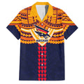 Personalized Adelaide Crows Family Matching Puletasi and Hawaiian Shirt Polynesian Tribal Pattern Heritage Football