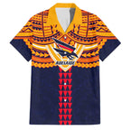 Personalized Adelaide Crows Family Matching Puletasi and Hawaiian Shirt Polynesian Tribal Pattern Heritage Football