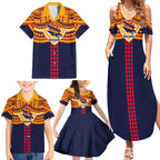 Personalized Adelaide Crows Family Matching Summer Maxi Dress and Hawaiian Shirt Polynesian Tribal Pattern Heritage Football