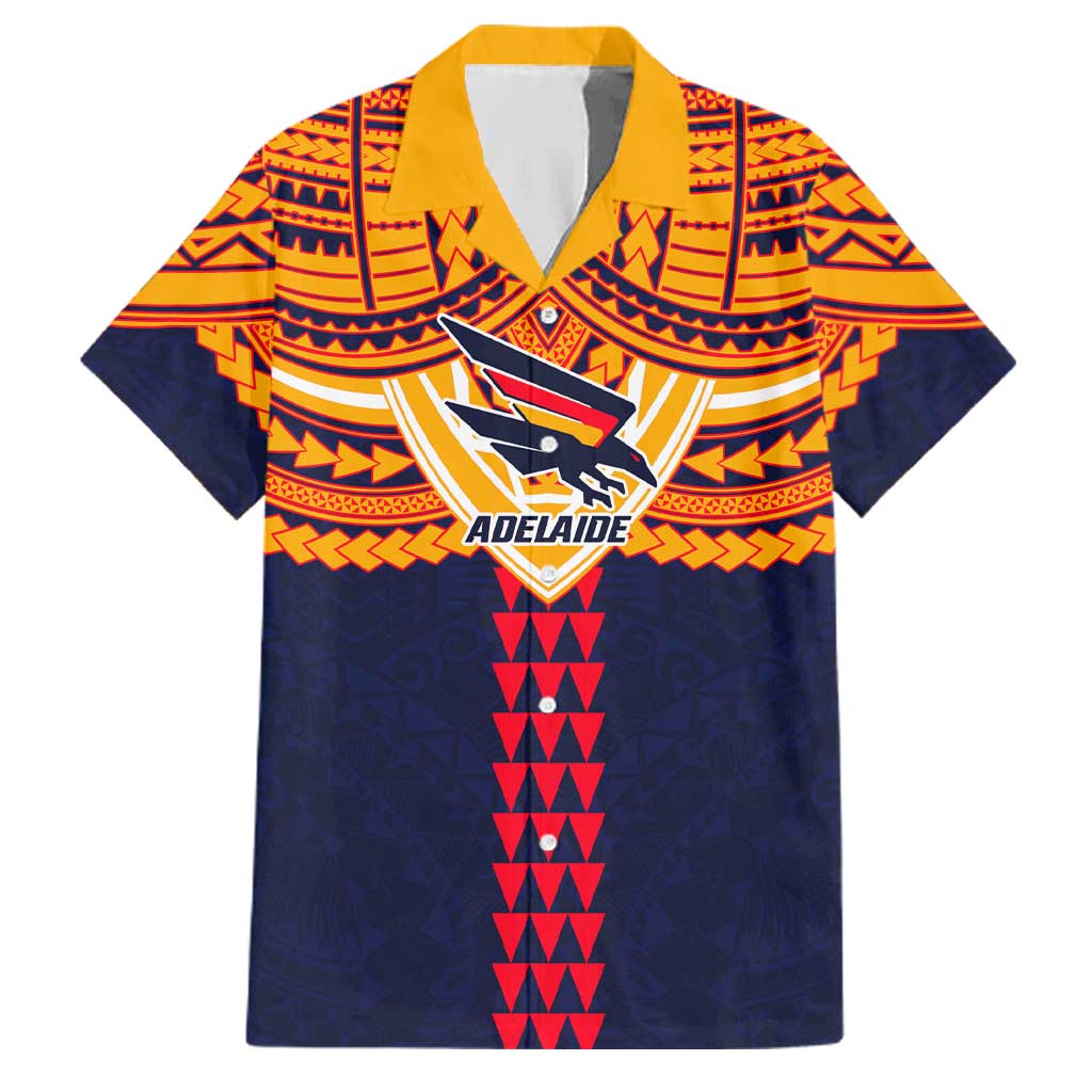 Personalized Adelaide Crows Family Matching Summer Maxi Dress and Hawaiian Shirt Polynesian Tribal Pattern Heritage Football