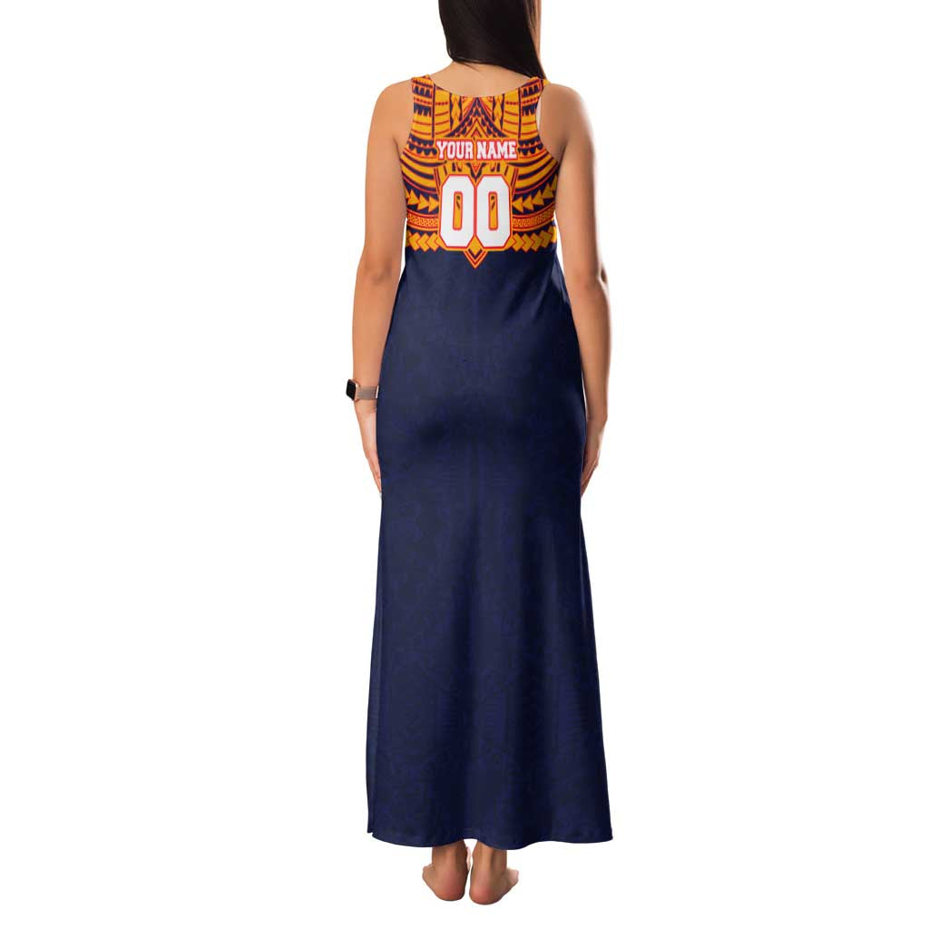 Personalized Adelaide Crows Family Matching Tank Maxi Dress and Hawaiian Shirt Polynesian Tribal Pattern Heritage Football