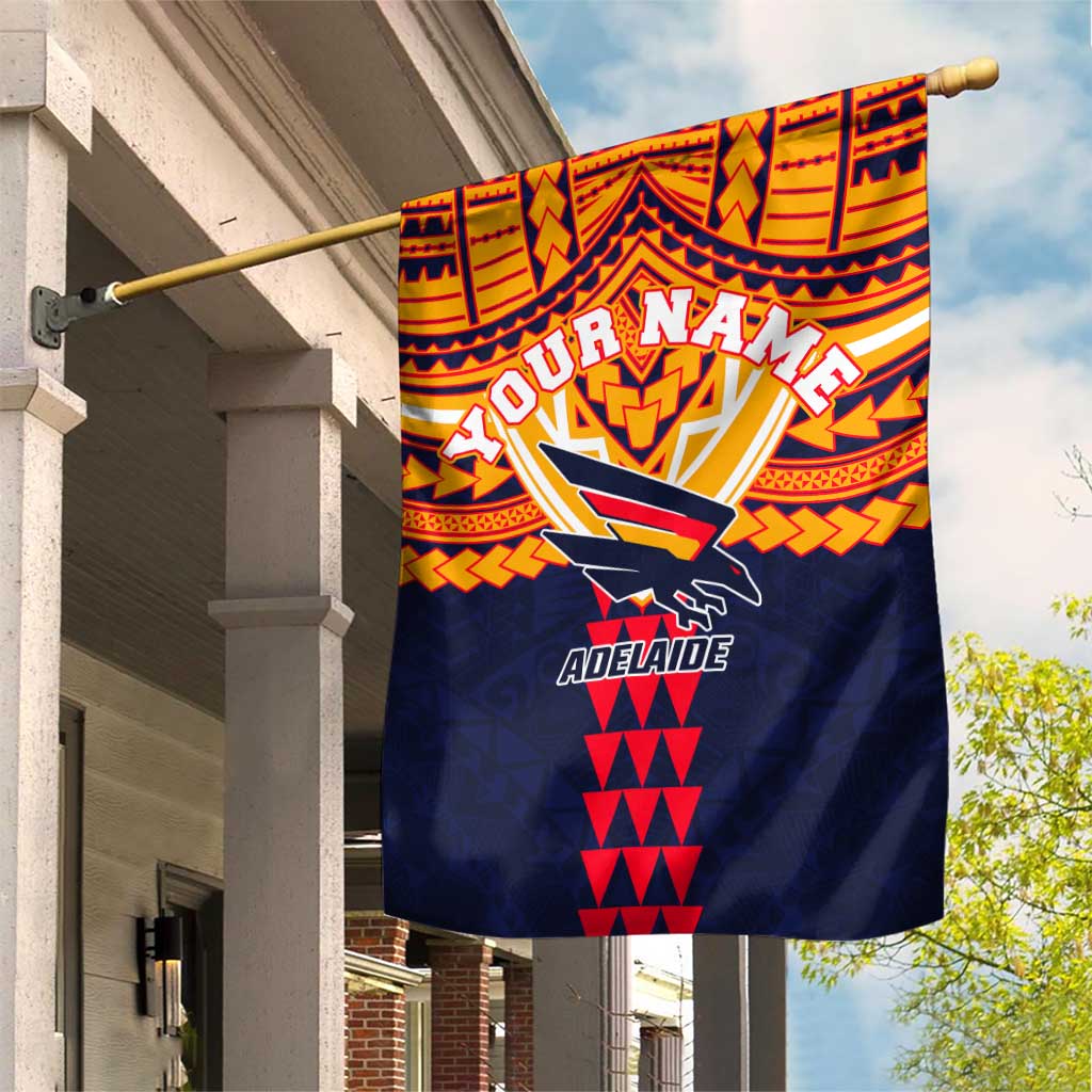 Personalized Adelaide Crows Garden Flag Polynesian Tribal Pattern Heritage Football