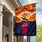 Personalized Adelaide Crows Garden Flag Polynesian Tribal Pattern Heritage Football