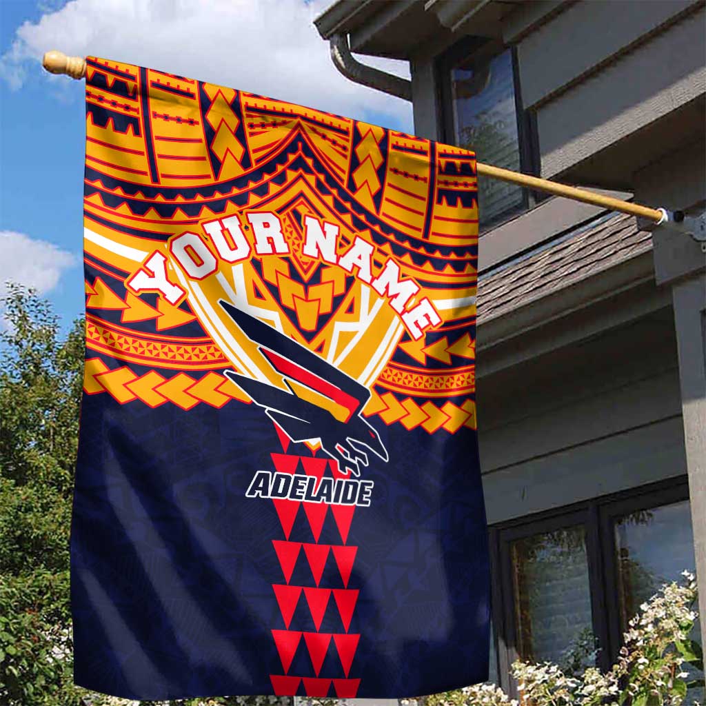 Personalized Adelaide Crows Garden Flag Polynesian Tribal Pattern Heritage Football