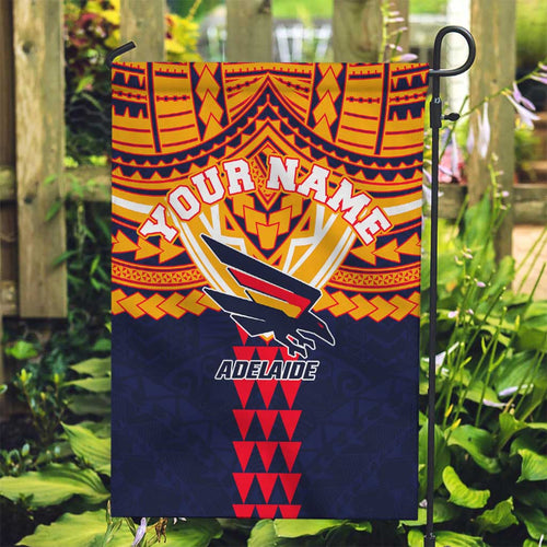 Personalized Adelaide Crows Garden Flag Polynesian Tribal Pattern Heritage Football