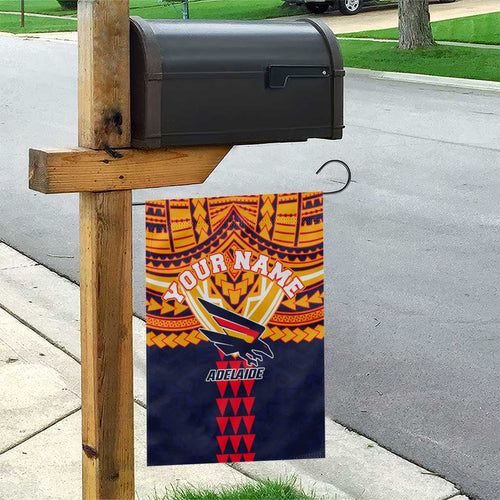 Personalized Adelaide Crows Garden Flag Polynesian Tribal Pattern Heritage Football