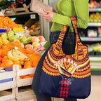 Personalized Adelaide Crows Grocery Bag Polynesian Tribal Pattern Heritage Football