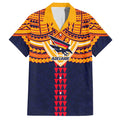 Personalized Adelaide Crows Hawaiian Shirt Polynesian Tribal Pattern Heritage Football