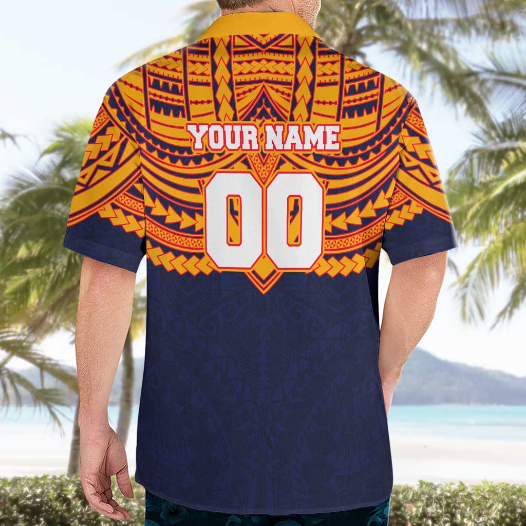 Personalized Adelaide Crows Hawaiian Shirt Polynesian Tribal Pattern Heritage Football