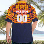 Personalized Adelaide Crows Hawaiian Shirt Polynesian Tribal Pattern Heritage Football