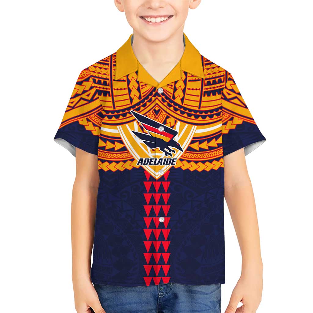 Personalized Adelaide Crows Hawaiian Shirt Polynesian Tribal Pattern Heritage Football
