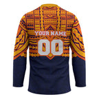 Personalized Adelaide Crows Hockey Jersey Polynesian Tribal Pattern Heritage Football