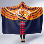 Personalized Adelaide Crows Hooded Blanket Polynesian Tribal Pattern Heritage Football