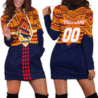 Personalized Adelaide Crows Hoodie Dress Polynesian Tribal Pattern Heritage Football