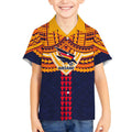 Personalized Adelaide Crows Kid Hawaiian Shirt Polynesian Tribal Pattern Heritage Football