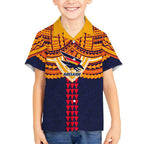 Personalized Adelaide Crows Kid Hawaiian Shirt Polynesian Tribal Pattern Heritage Football
