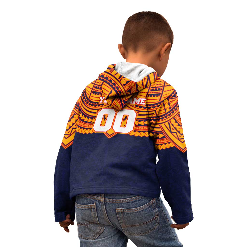 Personalized Adelaide Crows Kid Hoodie Polynesian Tribal Pattern Heritage Football