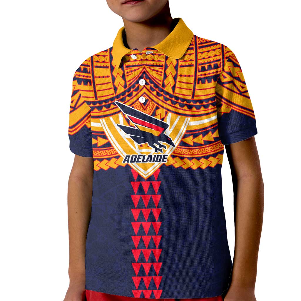 Personalized Adelaide Crows Kid Polo Shirt Polynesian Tribal Pattern Heritage Football