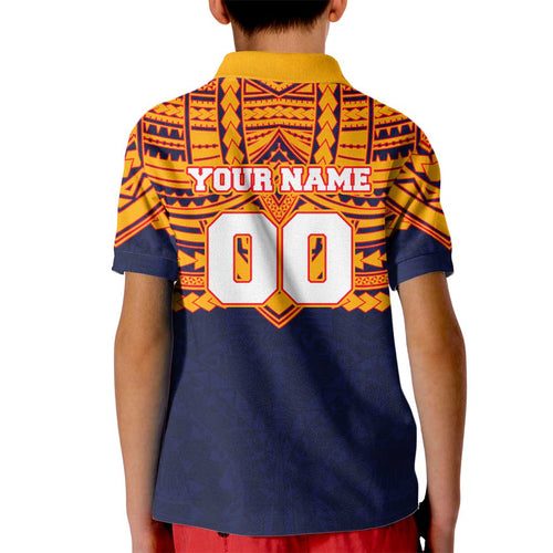 Personalized Adelaide Crows Kid Polo Shirt Polynesian Tribal Pattern Heritage Football