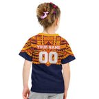 Personalized Adelaide Crows Kid T Shirt Polynesian Tribal Pattern Heritage Football