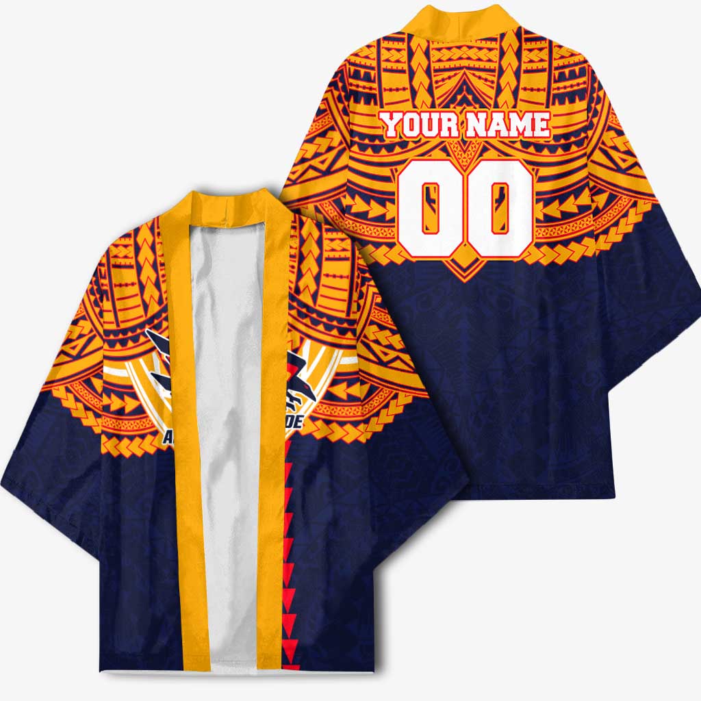 Personalized Adelaide Crows Kimono Polynesian Tribal Pattern Heritage Football