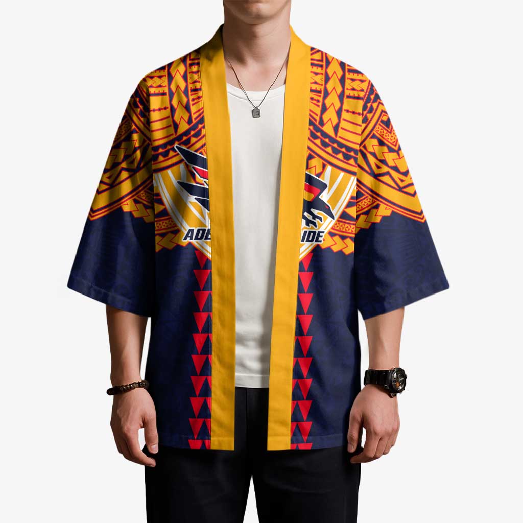 Personalized Adelaide Crows Kimono Polynesian Tribal Pattern Heritage Football
