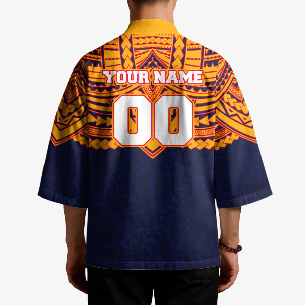 Personalized Adelaide Crows Kimono Polynesian Tribal Pattern Heritage Football