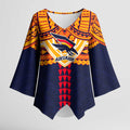 Personalized Adelaide Crows Kimono Sleeve Blouse Polynesian Tribal Pattern Heritage Football