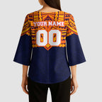 Personalized Adelaide Crows Kimono Sleeve Blouse Polynesian Tribal Pattern Heritage Football