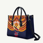 Personalized Adelaide Crows Leather Bag Polynesian Tribal Pattern Heritage Football