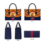 Personalized Adelaide Crows Leather Bag Polynesian Tribal Pattern Heritage Football