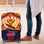 Personalized Adelaide Crows Luggage Cover Polynesian Tribal Pattern Heritage Football