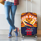 Personalized Adelaide Crows Luggage Cover Polynesian Tribal Pattern Heritage Football