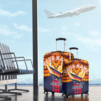 Personalized Adelaide Crows Luggage Cover Polynesian Tribal Pattern Heritage Football