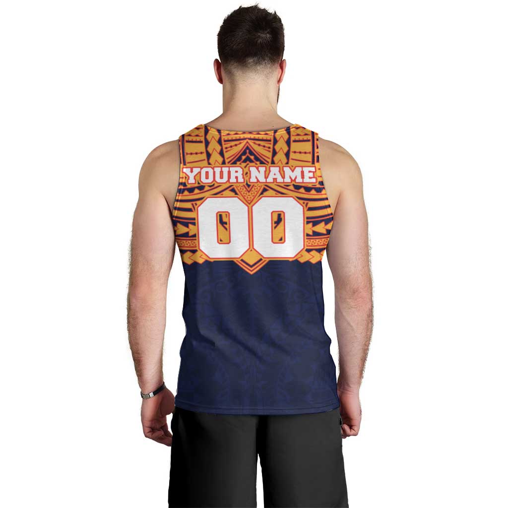 Personalized Adelaide Crows Men Tank Top Polynesian Tribal Pattern Heritage Football