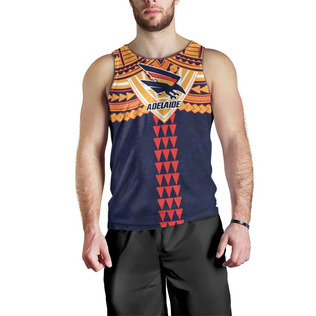 Personalized Adelaide Crows Men Tank Top Polynesian Tribal Pattern Heritage Football