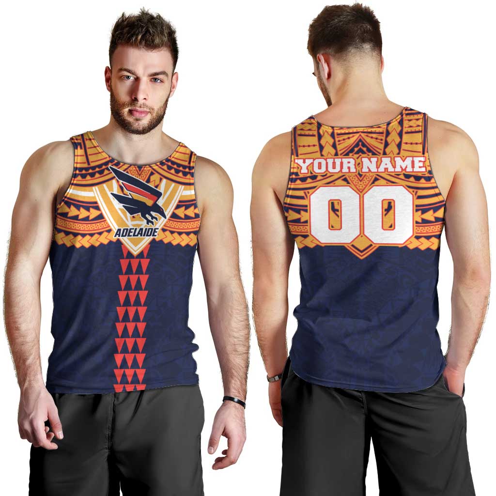 Personalized Adelaide Crows Men Tank Top Polynesian Tribal Pattern Heritage Football