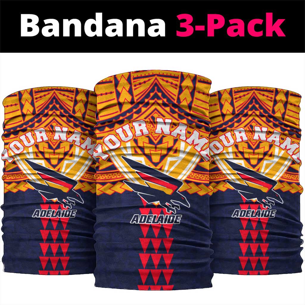 Personalized Adelaide Crows Neck Gaiter Polynesian Tribal Pattern Heritage Football