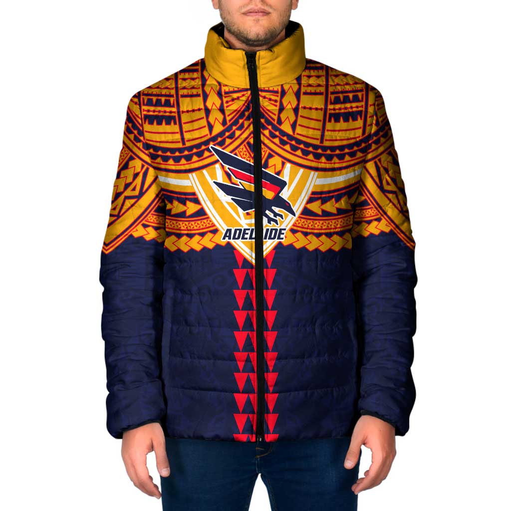 Personalized Adelaide Crows Padded Jacket Polynesian Tribal Pattern Heritage Football