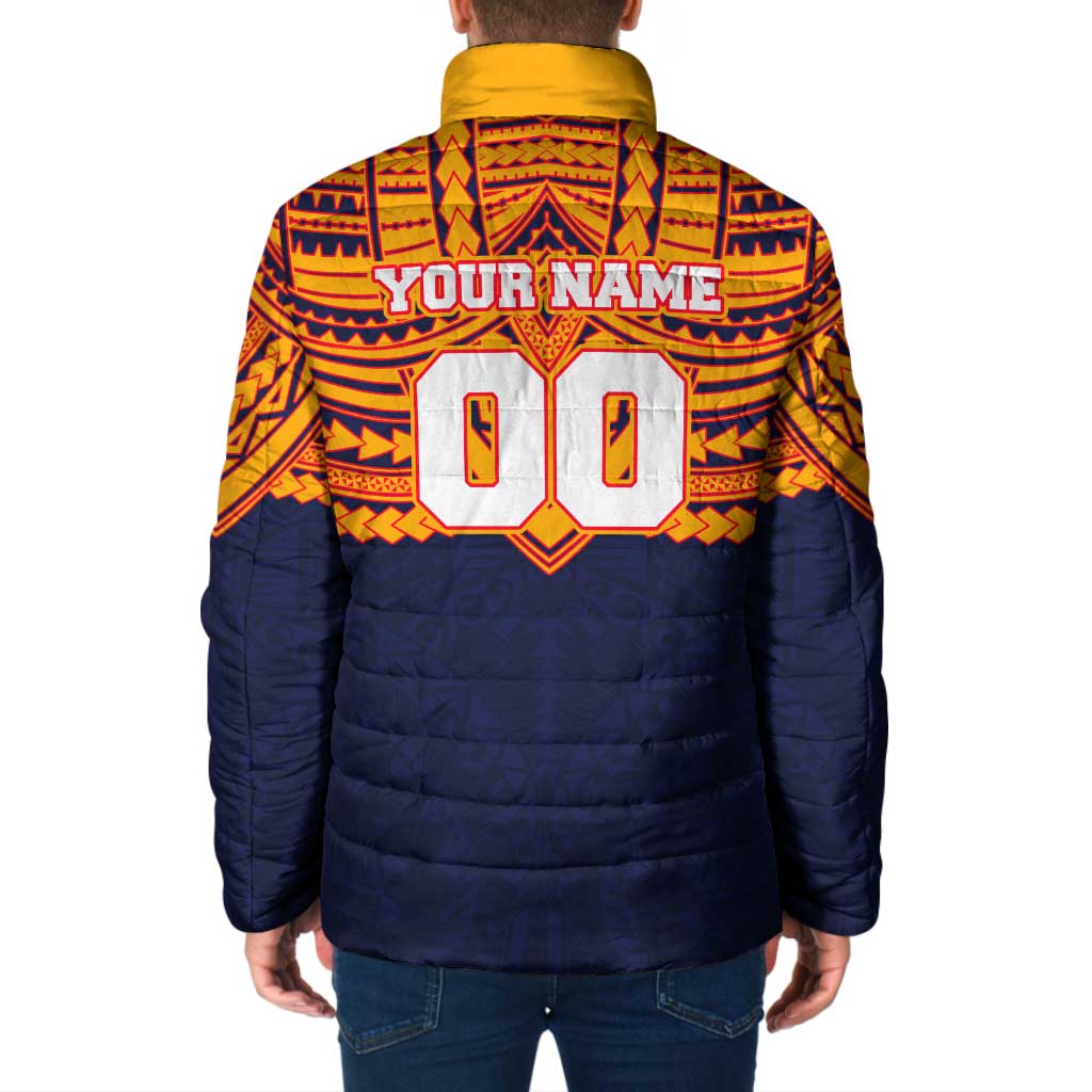 Personalized Adelaide Crows Padded Jacket Polynesian Tribal Pattern Heritage Football