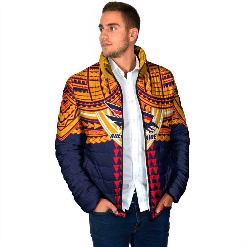 Personalized Adelaide Crows Padded Jacket Polynesian Tribal Pattern Heritage Football