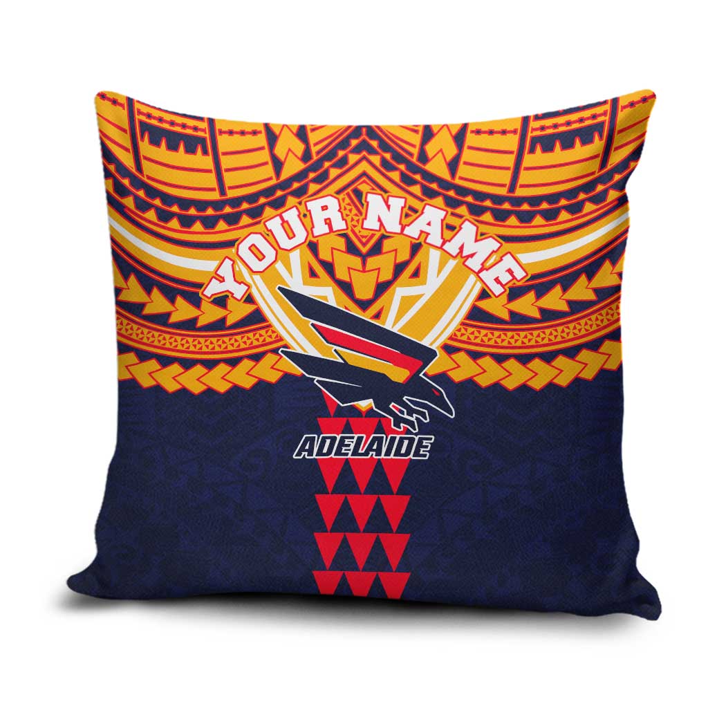 Personalized Adelaide Crows Pillow Cover Polynesian Tribal Pattern Heritage Football
