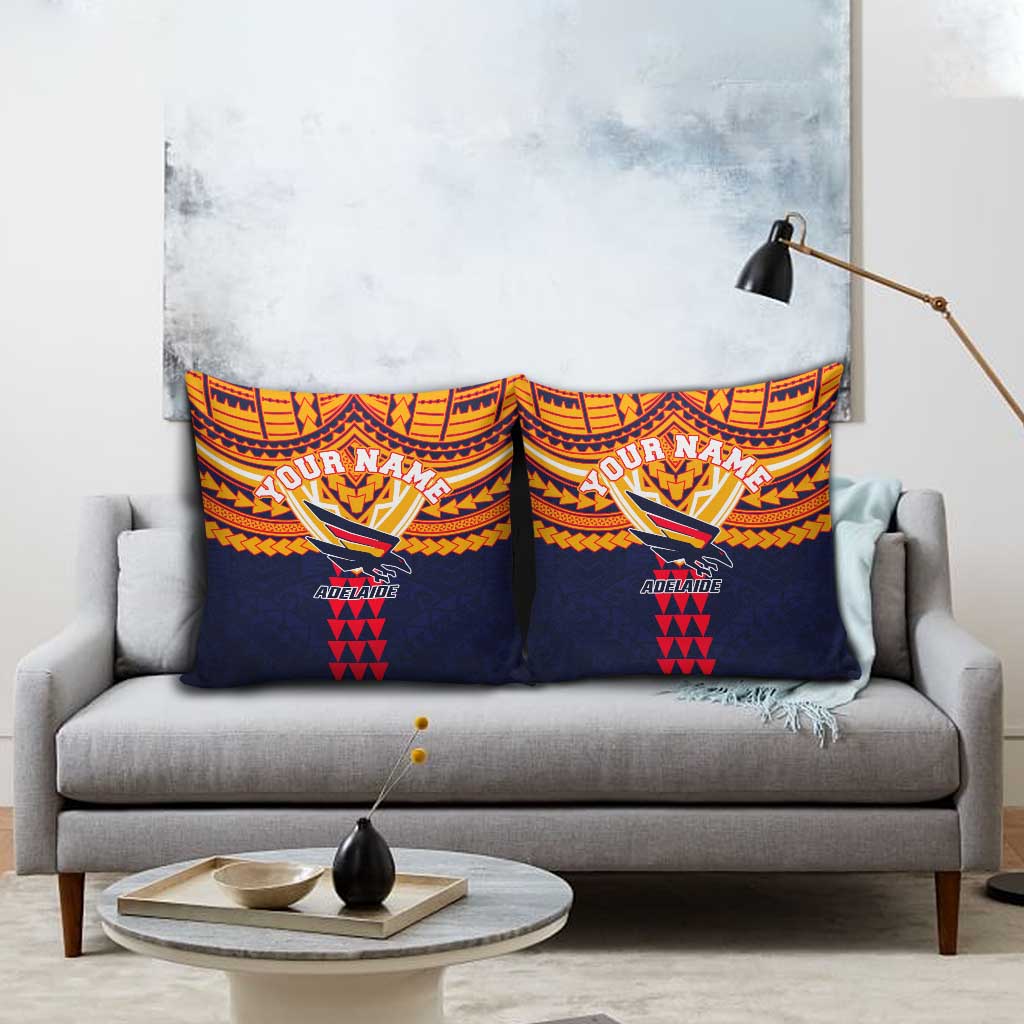 Personalized Adelaide Crows Pillow Cover Polynesian Tribal Pattern Heritage Football